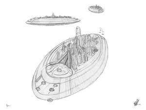 Galactic Alliance Emerald Star Flagship Sketches - Gallery Illustrations Classic View